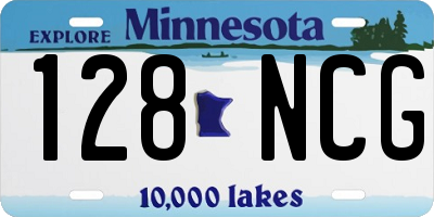 MN license plate 128NCG