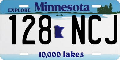 MN license plate 128NCJ