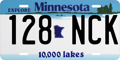 MN license plate 128NCK