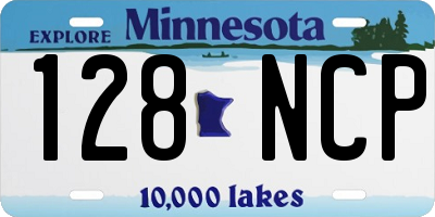MN license plate 128NCP
