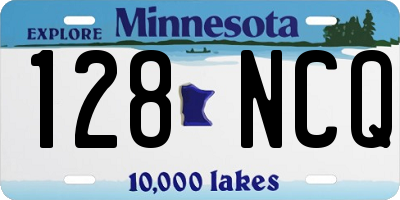 MN license plate 128NCQ