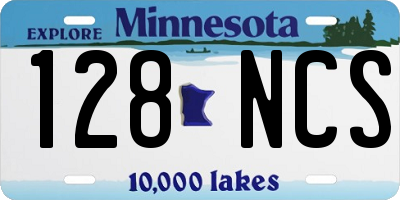 MN license plate 128NCS