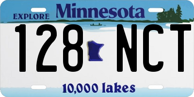 MN license plate 128NCT