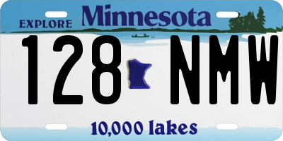 MN license plate 128NMW