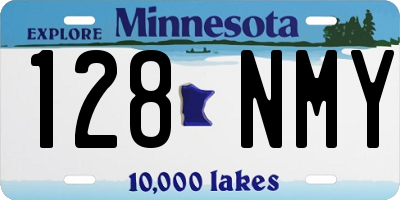 MN license plate 128NMY