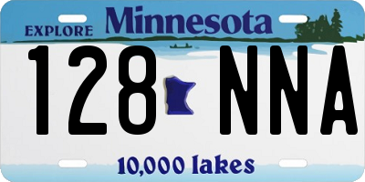 MN license plate 128NNA