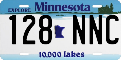 MN license plate 128NNC