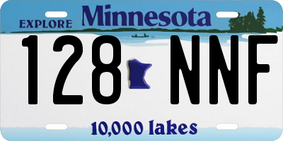 MN license plate 128NNF
