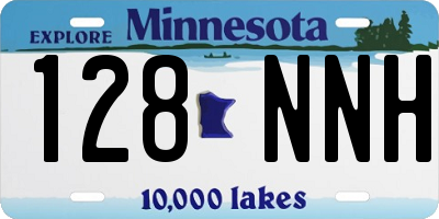 MN license plate 128NNH