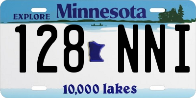 MN license plate 128NNI