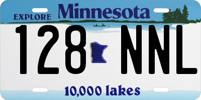 MN license plate 128NNL