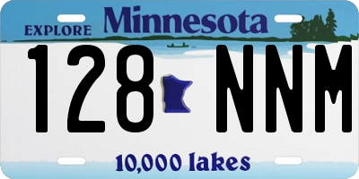 MN license plate 128NNM