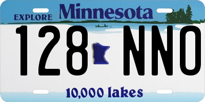 MN license plate 128NNO