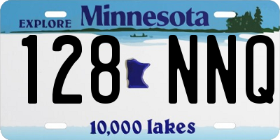 MN license plate 128NNQ