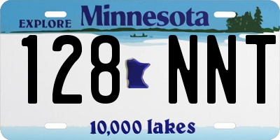MN license plate 128NNT
