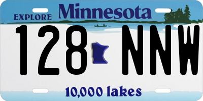 MN license plate 128NNW