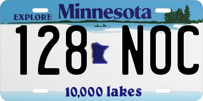 MN license plate 128NOC