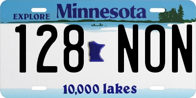 MN license plate 128NON
