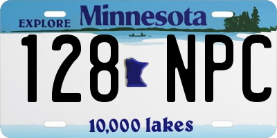 MN license plate 128NPC