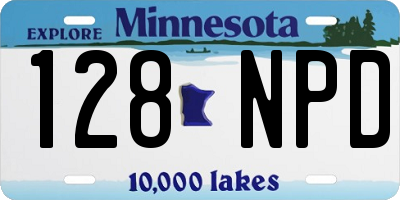 MN license plate 128NPD