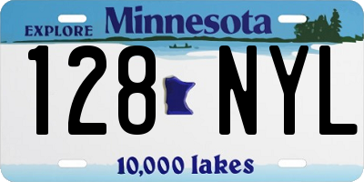 MN license plate 128NYL