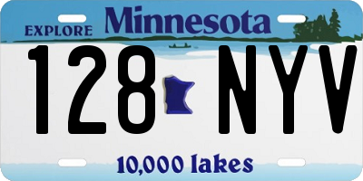 MN license plate 128NYV