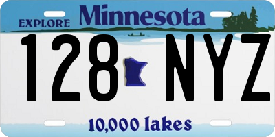 MN license plate 128NYZ