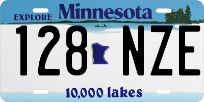 MN license plate 128NZE