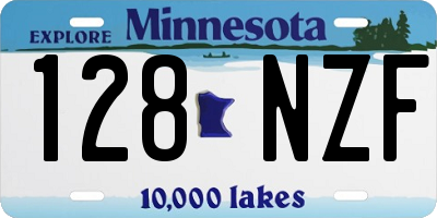 MN license plate 128NZF