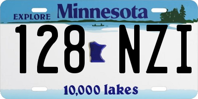 MN license plate 128NZI