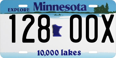 MN license plate 128OOX