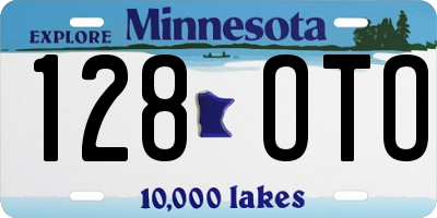 MN license plate 128OTO
