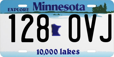 MN license plate 128OVJ