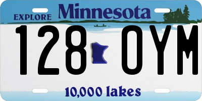 MN license plate 128OYM