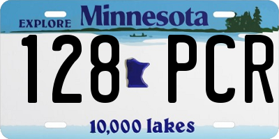 MN license plate 128PCR