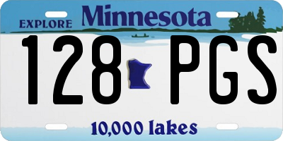 MN license plate 128PGS