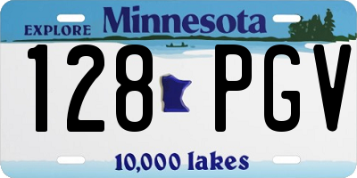 MN license plate 128PGV