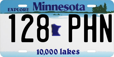 MN license plate 128PHN