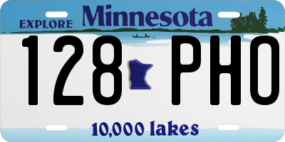 MN license plate 128PHO