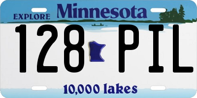 MN license plate 128PIL