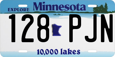 MN license plate 128PJN
