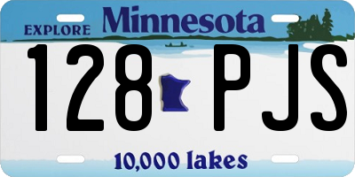 MN license plate 128PJS