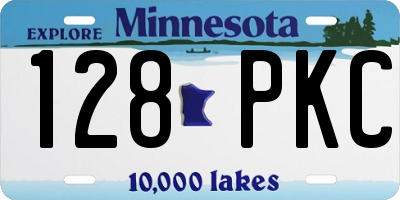 MN license plate 128PKC