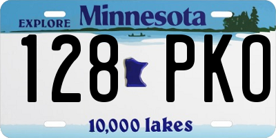 MN license plate 128PKO
