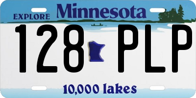MN license plate 128PLP