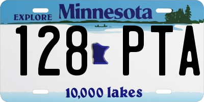 MN license plate 128PTA
