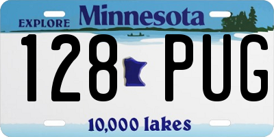 MN license plate 128PUG