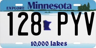 MN license plate 128PYV
