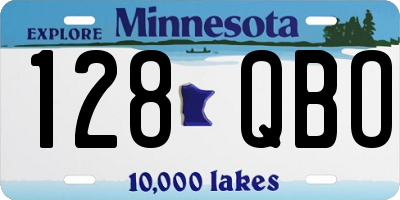 MN license plate 128QBO
