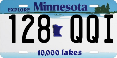 MN license plate 128QQI